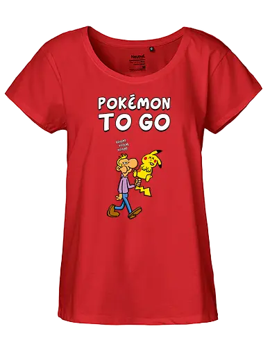 Ruthe - Poke to Go - Ruthe, Ralph Ruthe, comic, pocket, mon, to go, gaming, mashup - Fairtrade Girl Shirt
