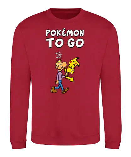 Ruthe - Poke to Go - Ruthe, Ralph Ruthe, comic, pocket, mon, to go, gaming, mashup - Sweatshirt
