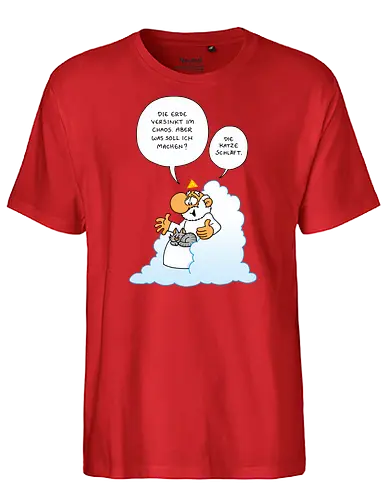 Ruthe - Gottkatze - Ruthe, Ralph Ruthe, katze, gott, comic, Gottkatze - Fairtrade T-Shirt