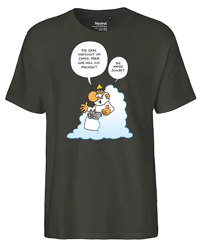 Ruthe - Gottkatze - Ruthe, Ralph Ruthe, katze, gott, comic, Gottkatze - Fairtrade T-Shirt