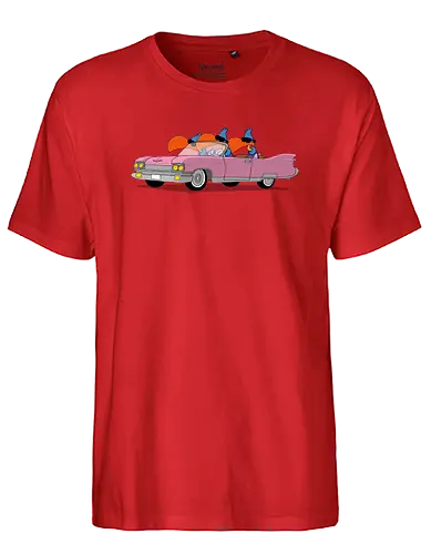 Ruthe - Geier Caddy - Ruthe, Ralph Ruthe, comic, Geier, Caddy, Pink Caddy - Fairtrade T-Shirt
