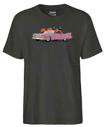 Ruthe - Geier Caddy - Ruthe, Ralph Ruthe, comic, Geier, Caddy, Pink Caddy - Fairtrade T-Shirt