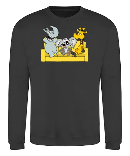 Ruthe - HNO Couch - Ruthe, Ralph Ruthe, comic, HNO, giraffe, koala, nashorn - Sweatshirt