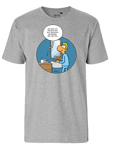 RUTHE - BEKLOPPT - Ruthe, Ralph Ruthe, Alle Bekloppt, comic, Nachrichten - Fairtrade T-Shirt