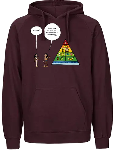 RUTHE - ERNÄHRUNGSPYRAMIDE - Ruthe, Ralph Ruthe, comic, pyramide, essen - Fairtrade Hoodie