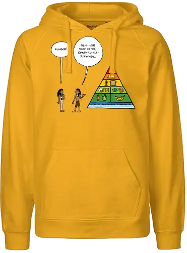 RUTHE - ERNÄHRUNGSPYRAMIDE - Ruthe, Ralph Ruthe, comic, pyramide, essen - Fairtrade Hoodie