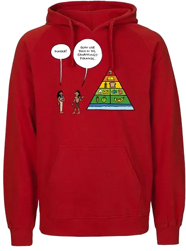 RUTHE - ERNÄHRUNGSPYRAMIDE - Ruthe, Ralph Ruthe, comic, pyramide, essen - Fairtrade Hoodie