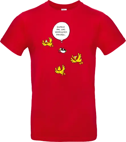 RUTHE - WAS VERRÜCKTES - Ruthe, Ralph Ruthe, Was verrücktes, Pingiun, fliegen, vogel - Standard T-Shirt