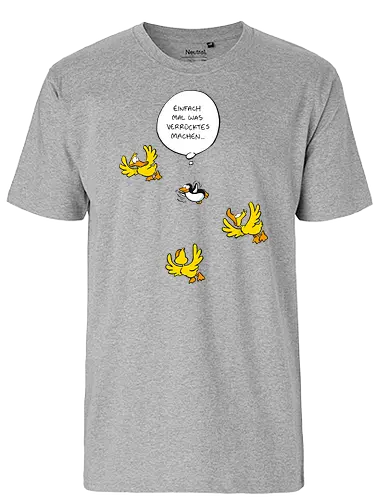RUTHE - WAS VERRÜCKTES - Ruthe, Ralph Ruthe, Was verrücktes, Pingiun, fliegen, vogel - Fairtrade T-Shirt