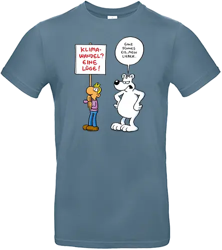 RUTHE - GANZ DÜNNES EIS - Ruthe, Ralph Ruthe, comic, Klimawandel, eisbär, lüge - Standard T-Shirt