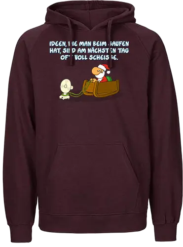 RUTHE - SAUFEN - Ruthe, Ralph Ruthe, comic, weihnachten, Idee - Fairtrade Hoodie