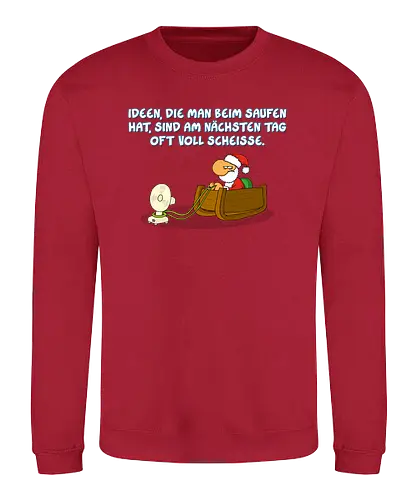 RUTHE - SAUFEN - Ruthe, Ralph Ruthe, comic, weihnachten, Idee - Sweatshirt