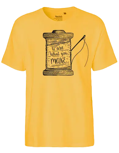 u are what you make - schwalbenliebe, design, nähen, nähmaschine - Fairtrade T-Shirt