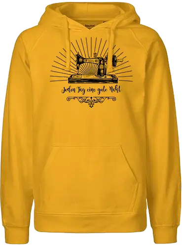 Jeden Tag eine neue Naht - schwalbenliebe, design, nähen, nähmaschine - Fairtrade Hoodie