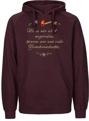Alles Anzünden - Fairtrade Hoodie