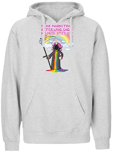 Einhorn - tot aber lustig, Michael Holtschulte, Marketing, einhorn, regenbogen, tod - Fairtrade Hoodie
