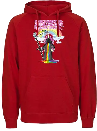 Einhorn - tot aber lustig, Michael Holtschulte, Marketing, einhorn, regenbogen, tod - Fairtrade Hoodie