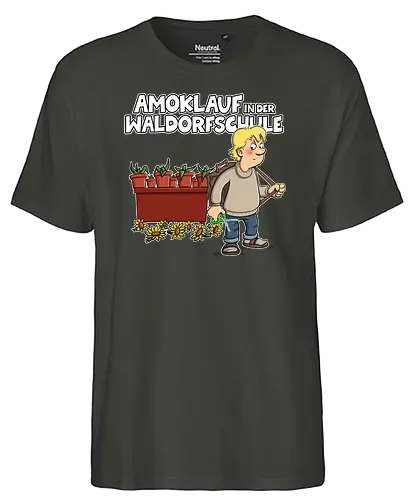 Amoklauf in der Waldorfschule - tot aber lustig, Michael Holtschulte, schule - Fairtrade T-Shirt