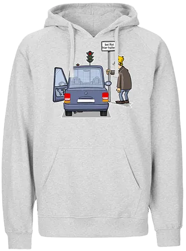 Bei Rot hier halten - tot aber lustig, Michael Holtschulte, bei rot, halten, stumpf - Fairtrade Hoodie