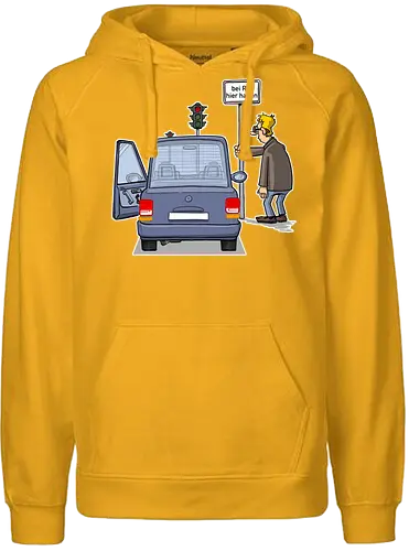 Bei Rot hier halten - tot aber lustig, Michael Holtschulte, bei rot, halten, stumpf - Fairtrade Hoodie