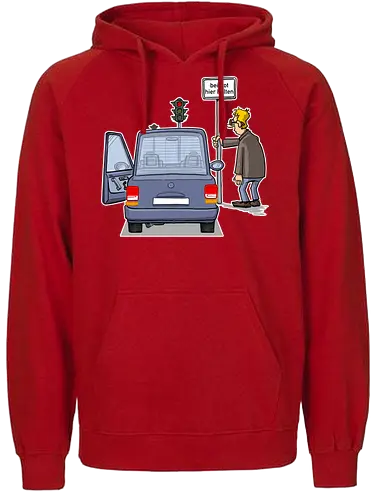 Bei Rot hier halten - tot aber lustig, Michael Holtschulte, bei rot, halten, stumpf - Fairtrade Hoodie