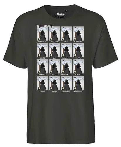 Moods - tot aber lustig, Michael Holtschulte, comic, tod - Fairtrade T-Shirt