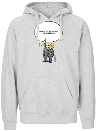 Tot aber lustig - Zu nah - tot aber lustig, Michael Holtschulte, zu nah, abstand - Fairtrade Hoodie