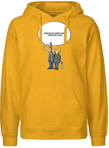 Tot aber lustig - Zu nah - tot aber lustig, Michael Holtschulte, zu nah, abstand - Fairtrade Hoodie