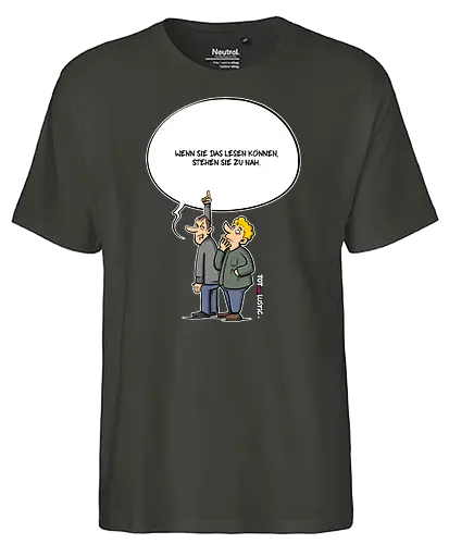 Tot aber lustig - Zu nah - tot aber lustig, Michael Holtschulte, zu nah, abstand - Fairtrade T-Shirt