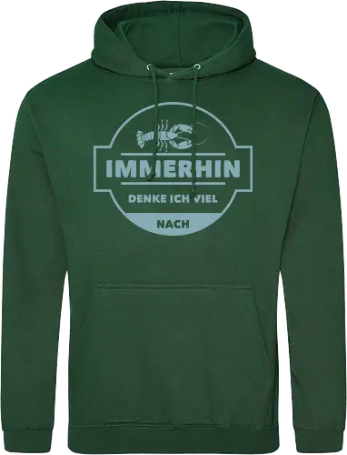 Immerhin denke ich viel nach