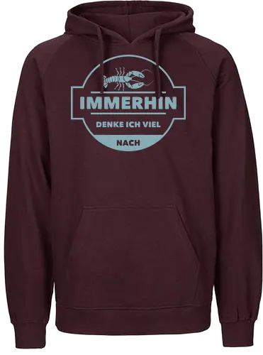 Immerhin denke ich viel nach - Fairtrade Hoodie