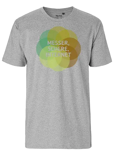 Messer Schere Internet - Fairtrade T-Shirt