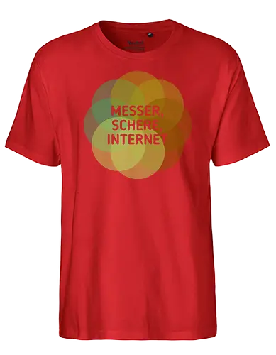 Messer Schere Internet - Fairtrade T-Shirt