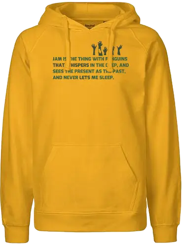 Jam is the thing with penguins - Fairtrade Hoodie
