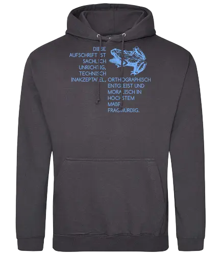 Diese Aufschrift ist sachlich unrichtig - Standard Hoodie