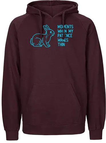 Moments when my patience wanes thin - Fairtrade Hoodie