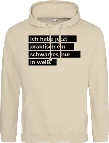 Ein schwarzes, nur in weiß