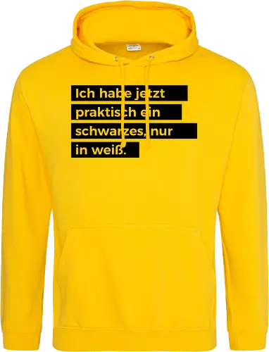 Ein schwarzes, nur in weiß