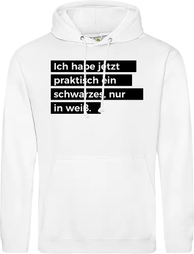 Ein schwarzes, nur in weiß