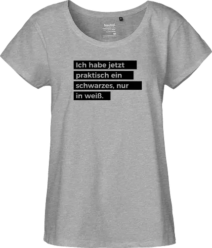 Ein schwarzes, nur in weiß