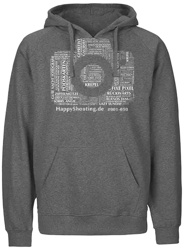 HS-Titel 1-50 - Happy Shooting - Fairtrade Hoodie