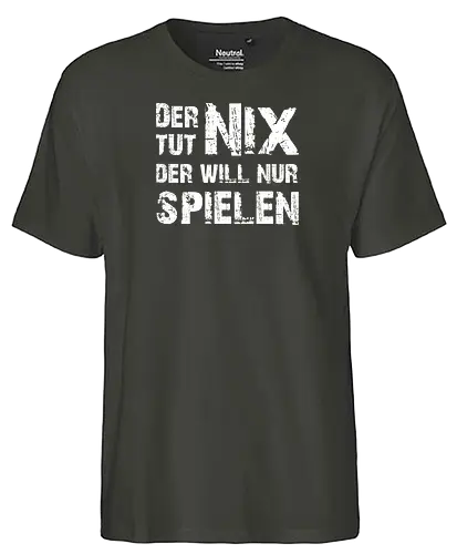 Der-Tut-Nix (White) - Happy Shooting, Der tut nix, der will nur spielen - Fairtrade T-Shirt