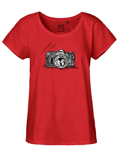 Tinte-Kamera - Happy Shooting, fotografie, kamera, poComicast - Fairtrade Girl Shirt
