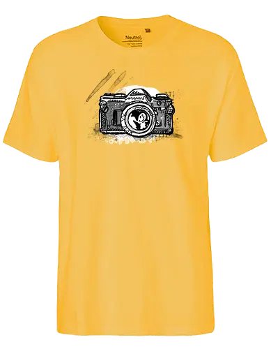 Tinte-Kamera-Heller-Fleck - Happy Shooting, kamera, poComicast - Fairtrade T-Shirt