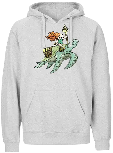 KLEINE HELDEN - Begleiter - Schildkröte - Kleine Helden, fantasy, rpg, pen and paper, turtle - Fairtrade Hoodie