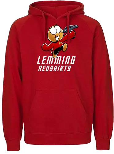 Lemming Redshirts - Joscha Sauer, Joscha, Nicht Lustig, comic, Lemming, Red Shirt, scifi, Nichtlustig, mashup - Fairtrade Hoodie