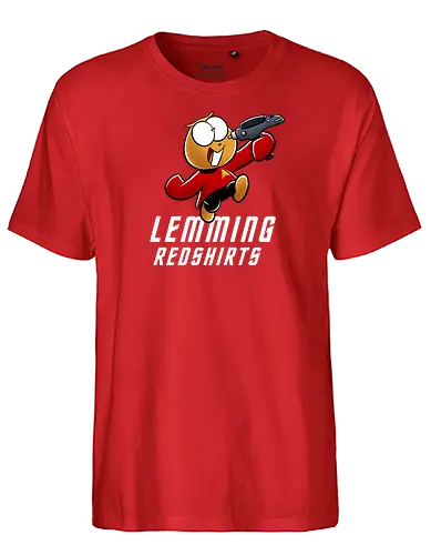 Lemming Redshirts - Joscha Sauer, Joscha, Nicht Lustig, comic, Lemming, Red Shirt, scifi, Nichtlustig, mashup - Fairtrade T-Shirt