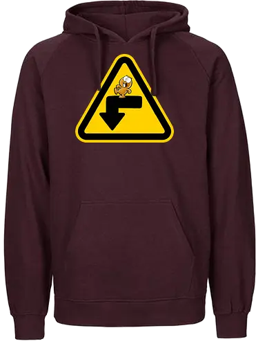Hier entlang! - Joscha, Lemming, Nichtlustig, Nicht Lustig, Joscha Sauer, schild - Fairtrade Hoodie