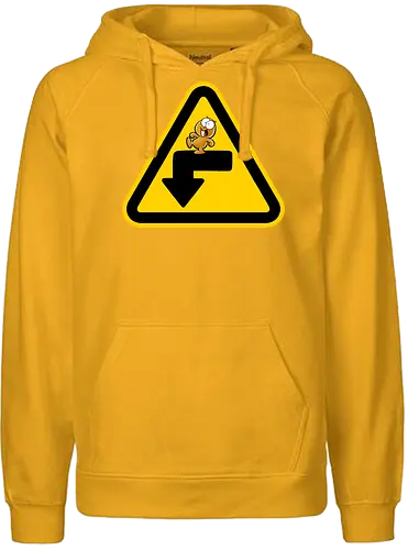 Hier entlang! - Joscha, Lemming, Nichtlustig, Nicht Lustig, Joscha Sauer, schild - Fairtrade Hoodie