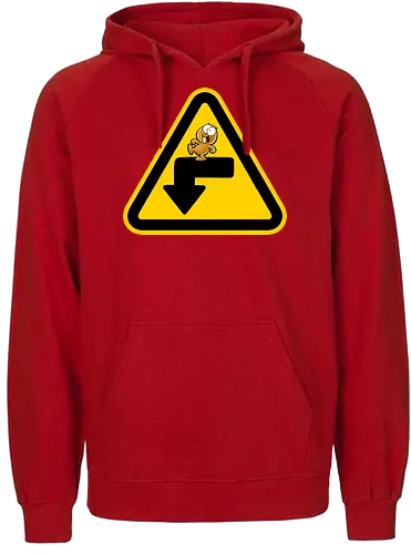 Hier entlang! - Joscha, Lemming, Nichtlustig, Nicht Lustig, Joscha Sauer, schild - Fairtrade Hoodie